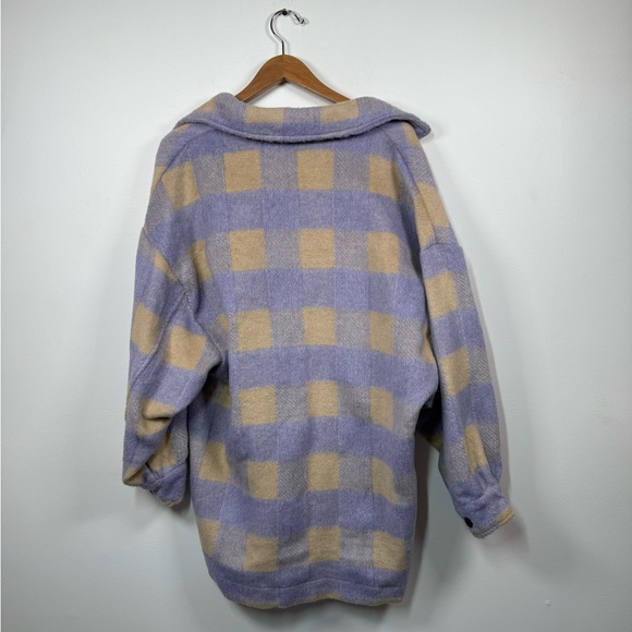 NWT Princess Polly “Keele” Purple Plaid Oversized Shacket - Picture 5 of 5